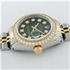 Image 8 : Rolex Ladies 2 Tone Yellow Gold Green Vignette VS Diamond Datejust Wristwatch