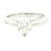 Image 2 : Platinum 0.66 ctw GIA Prong Set Heart Brilliant Diamond Solitaire Engagement Rin