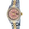 Image 2 : Rolex Ladies 2 Tone Yellow Gold Salmon Diamond Datejust Wristwatch