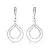 Image 1 : 14k White Gold 1.23CTW Diamond Earrings, (SI3/G)