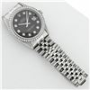 Image 7 : Rolex Mens Stainless Steel Black Diamond 36MM Datejust Wristwatch With Rolex Box