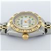 Image 4 : Rolex Ladies 2 Tone Yellow Gold MOP Emerald & Pyramid Diamond Diamond Datejust W