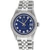 Image 2 : Rolex Mens Stainless Steel Blue String Diamond 36MM Datejust Wristwatch