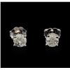 Image 1 : 14KT White Gold 0.72 ctw Diamond Stud Earrings