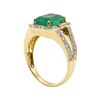 Image 3 : 2.82 ctw Emerald and Diamond Ring - 18KT Yellow Gold