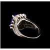 Image 3 : 14KT White Gold 3.21 ctw Tanzanite and Diamond Ring