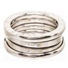 Image 1 : Bvlgari 18K White Gold B.zero1 Double Ring 48