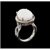 Image 4 : 9.20 ctw Opal and Diamond Ring - 14KT White Gold