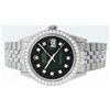 Image 5 : Rolex Mens Stainless Steel Slate Green Diamond 36MM Datejust Wristwatch