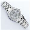 Image 3 : Rolex Ladies Stainless Steel Quickset Meteorite Diamond Lugs Jubilee Datejust Wr
