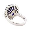 Image 3 : 11.05 ctw Sapphire And Diamond Ring - 14KT White Gold