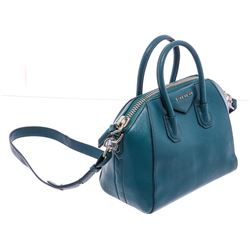 Givenchy Blue Grained Leather Mini Antigona Tote Bag