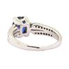 Image 3 : 1.61 ctw Blue Sapphire And Diamond Ring - 14KT White Gold