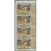 Image 1 : Uncut Sheet of (4) State of Louisiana Baby Bond Obsolete Notes