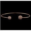 Image 1 : 14KT Rose Gold 0.54 ctw Diamond Bangle Bracelet
