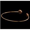 Image 2 : 14KT Rose Gold 0.54 ctw Diamond Bangle Bracelet
