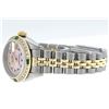 Image 6 : Rolex Ladies 2 Tone Yellow Gold Pink MOP Sapphire & Emerald Datejust Wriswatch