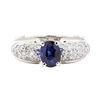 Image 2 : 2.81 ctw Sapphire And Diamond Ring - 18KT White Gold