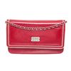 Image 2 : Chanel Red Leather Wallet On Chain WOC