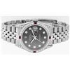 Image 5 : Rolex Mens Stainless Steel Diamond Lugs Rhodium Diamond & Ruby Datejust Wristwat