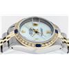 Image 5 : Rolex Ladies 2 Tone Yellow Gold MOP & Sapphire Diamond Datejust Wriswatch