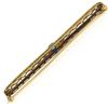 Image 4 : 14k Gold & Platinum Sapphire Open Filigree Fancy Bar Pin Brooch