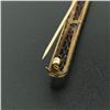 Image 6 : 14k Gold & Platinum Sapphire Open Filigree Fancy Bar Pin Brooch