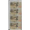 Image 1 : Uncut Sheet of (4) State of Louisiana Baby Bond Obsolete Notes