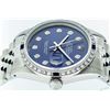 Image 5 : Rolex Mens Stainless Steel Blue Diamond & Sapphire Datejust Wristwatch