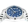 Image 6 : Rolex Mens Stainless Steel Blue Diamond & Sapphire Datejust Wristwatch