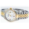 Image 4 : Rolex Mens 2 Tone 14K Mother Of Pearl Diamond 36MM Datejust Wristwatch
