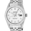 Image 1 : Rolex Mens Stainless Steel Silver Diamond 36MM Datejust Wristwatch