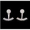 Image 1 : 0.58 ctw Diamond Earrings - 14KT White Gold