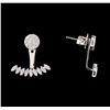 Image 2 : 0.58 ctw Diamond Earrings - 14KT White Gold