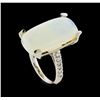 Image 4 : 7.50 ctw Opal and Diamond Ring - 14KT White Gold