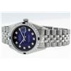 Image 7 : Rolex Mens Stainless Steel Blue Vignette Diamond & Sapphire Datejust Wristwatch