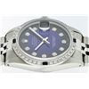 Image 9 : Rolex Mens Stainless Steel Blue Vignette Diamond & Sapphire Datejust Wristwatch