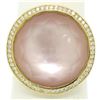 Image 4 : Ippolita Lollipop 18kt Yellow Gold Pink Mother of Pearl and Round Diamond Halo R