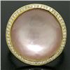 Image 5 : Ippolita Lollipop 18kt Yellow Gold Pink Mother of Pearl and Round Diamond Halo R