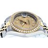Image 7 : Rolex Ladies Quickset 2 Tone Champagne 1 ctw YG Diamond Datejust Wristwatch