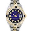Image 1 : Rolex Ladies 2 Tone Yellow Gold Blue Vignette Diamond & Sapphire Datejust Wristw