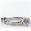 Image 7 : Rolex Ladies 2 Tone Yellow Gold Blue Vignette Diamond & Sapphire Datejust Wristw