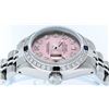 Image 6 : Rolex Ladies Stainless Steel Pink Diamond & Sapphire Datejust Wristwatch