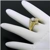Image 8 : 18kt Yellow and White Gold 0.90 ctw Round and Baguette Diamond Ring