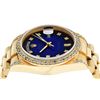 Image 6 : Rolex Mens 18K Yellow Blue Vignette Diamond Lugs Quickset President Wristwatch W