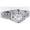 Image 4 : Rolex Ladies Stainless Steel MOP Diamond & Channel Set Sapphire Datejust Wristwa