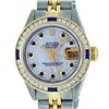 Image 2 : Rolex Ladies 2 Tone Yellow Gold MOP Sapphire & Diamond Channel Set Datejust Wris