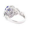 Image 3 : 2.87 ctw Tanzanite And Diamond Ring - 18KT White Gold