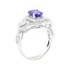 Image 4 : 2.87 ctw Tanzanite And Diamond Ring - 18KT White Gold