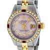 Image 1 : Rolex Ladies 2 Tone 14K Ice Pink Diamond & Ruby Datejust Wristwatch